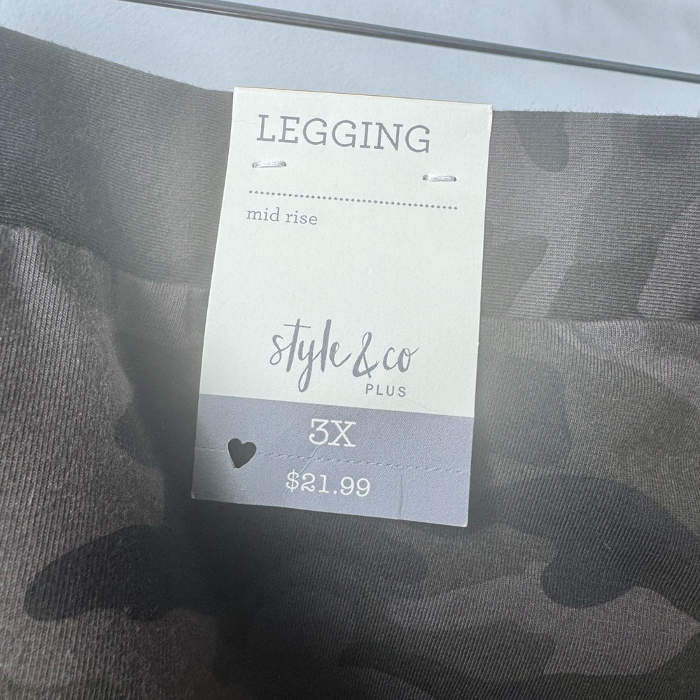 Style & Co Mid Rise Leggings 3x NWT - Picture 4 of 4